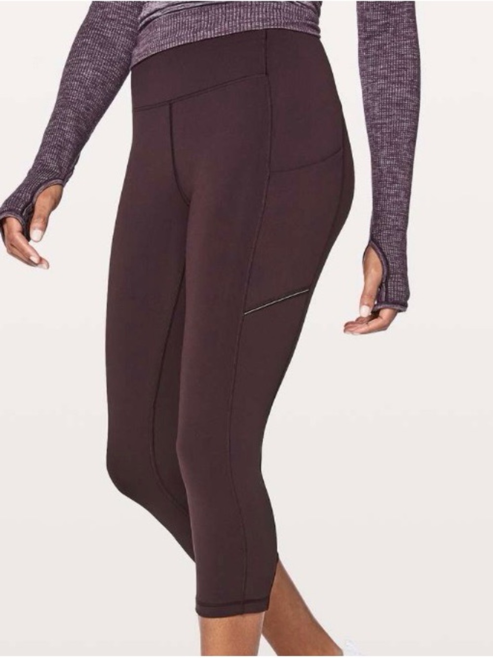 Lululemon Speed Up Crop 21” ~ 4 ~ Black Cherry